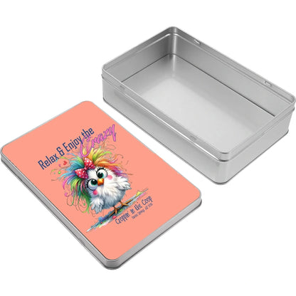 Croppin' in the Coop keepsake tin case design