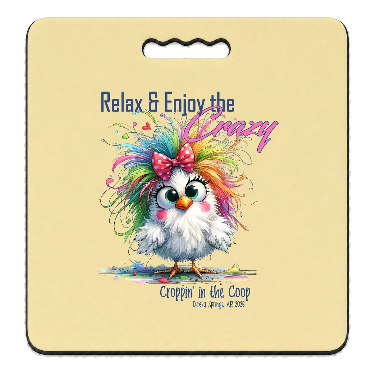 Yellow Croppin' in the Coop seat cushion
