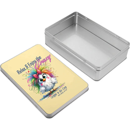 Croppin' in the Coop keepsake tin case detail