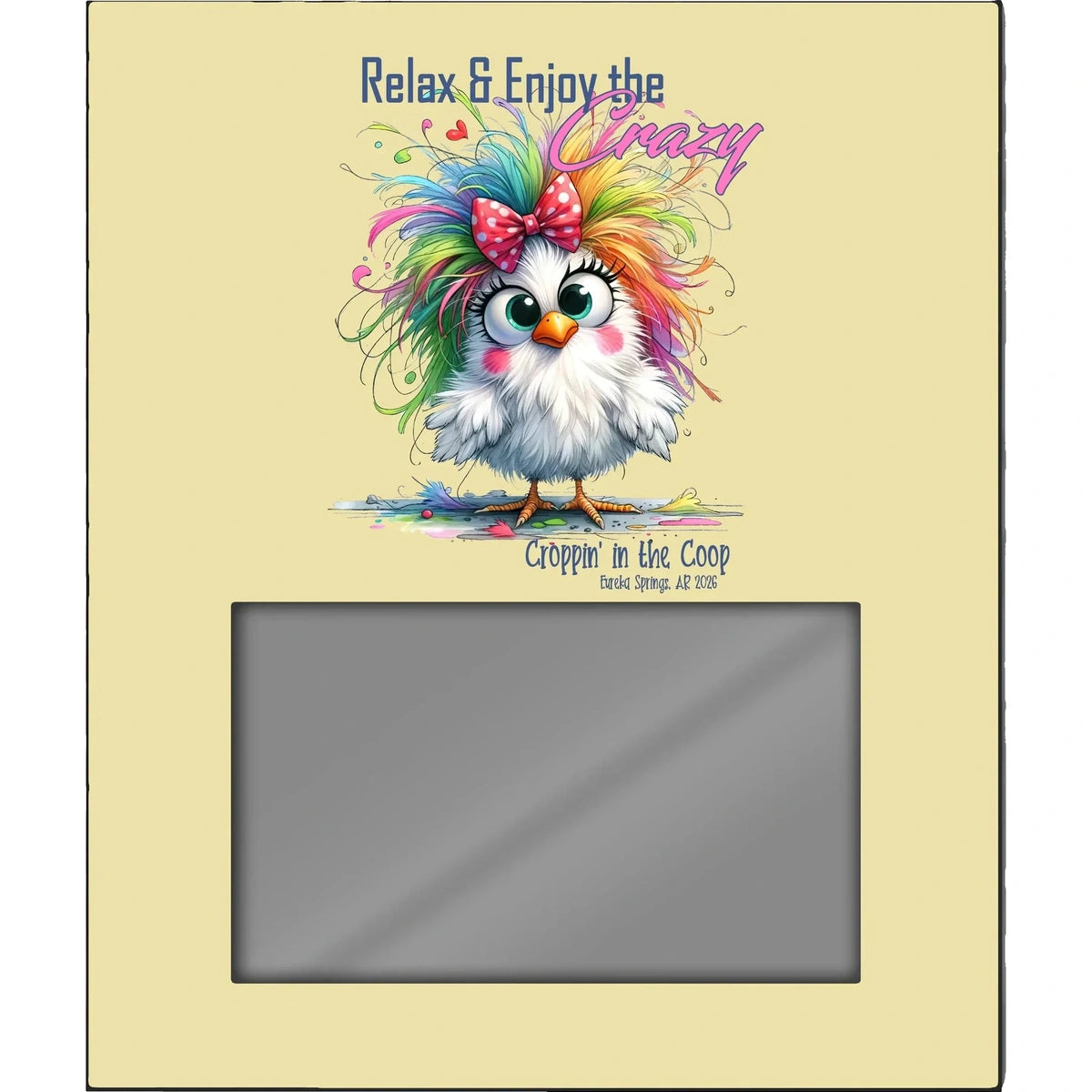 Yellow vertical Croppin' in the Coop picture frame