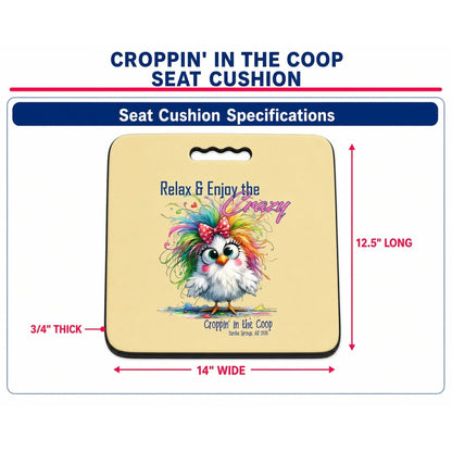 Croppin' in the Coop seat cushion specifications