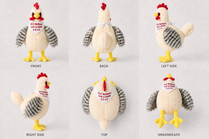 Henrietta the Chicken shown from six views