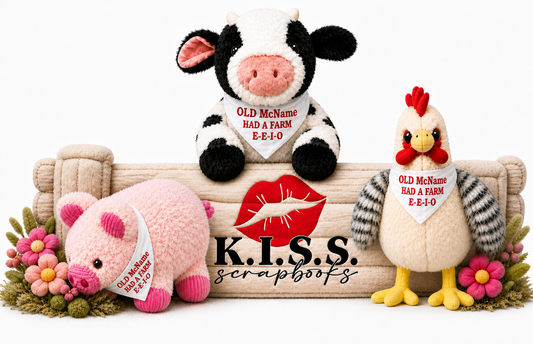 Casandra the Cow, Penelope the Pig, and Henrietta the Chicken together